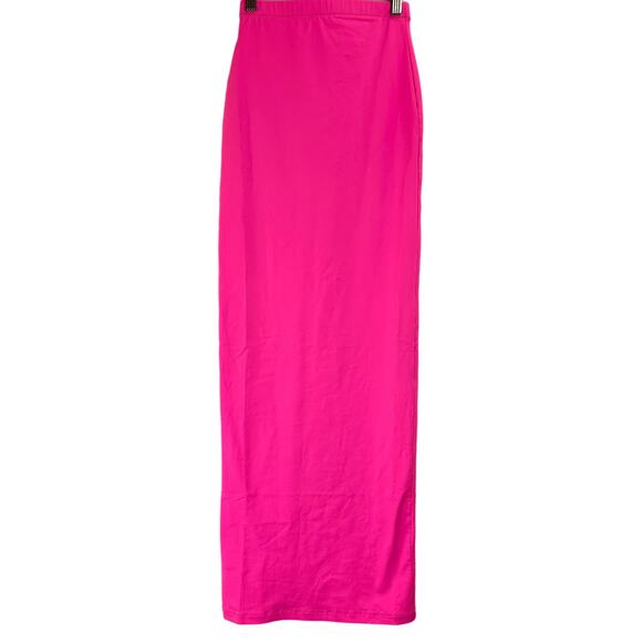 SKIMS Other - Skims Bright Pink Taffy Recycled Swim Cut Out Long Tube Skirt Size XXS NWT